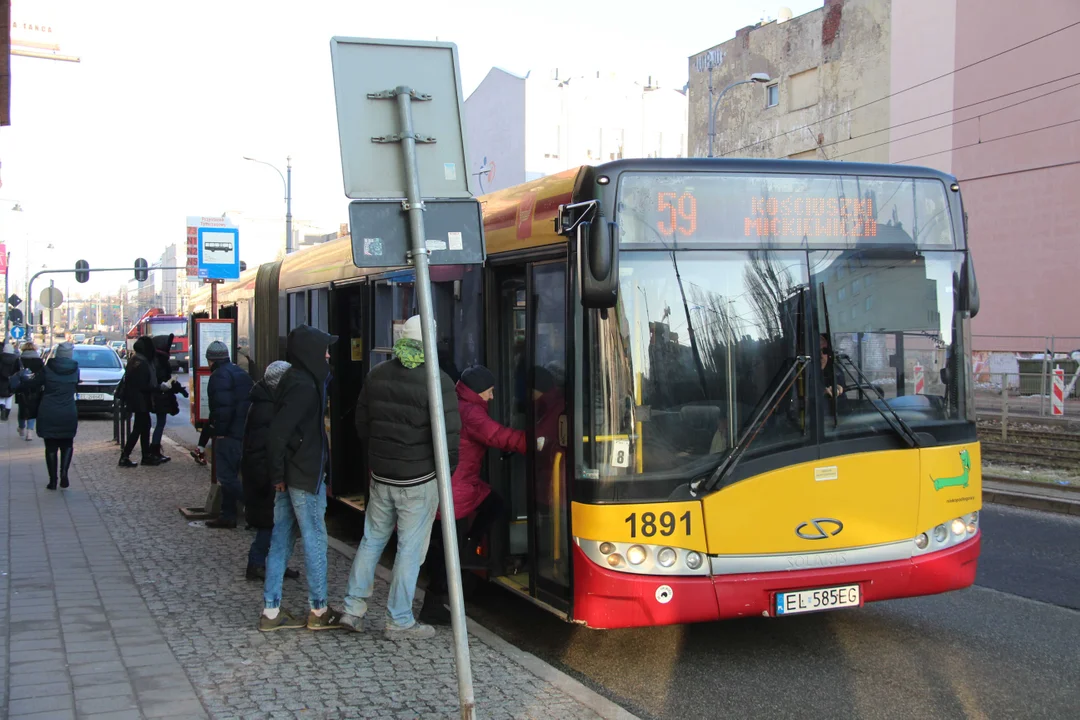 Utrudnienia dla podróżnych na Zachodniej w Łodzi