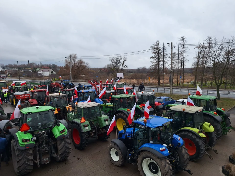 Protest rolników z lotu ptaka