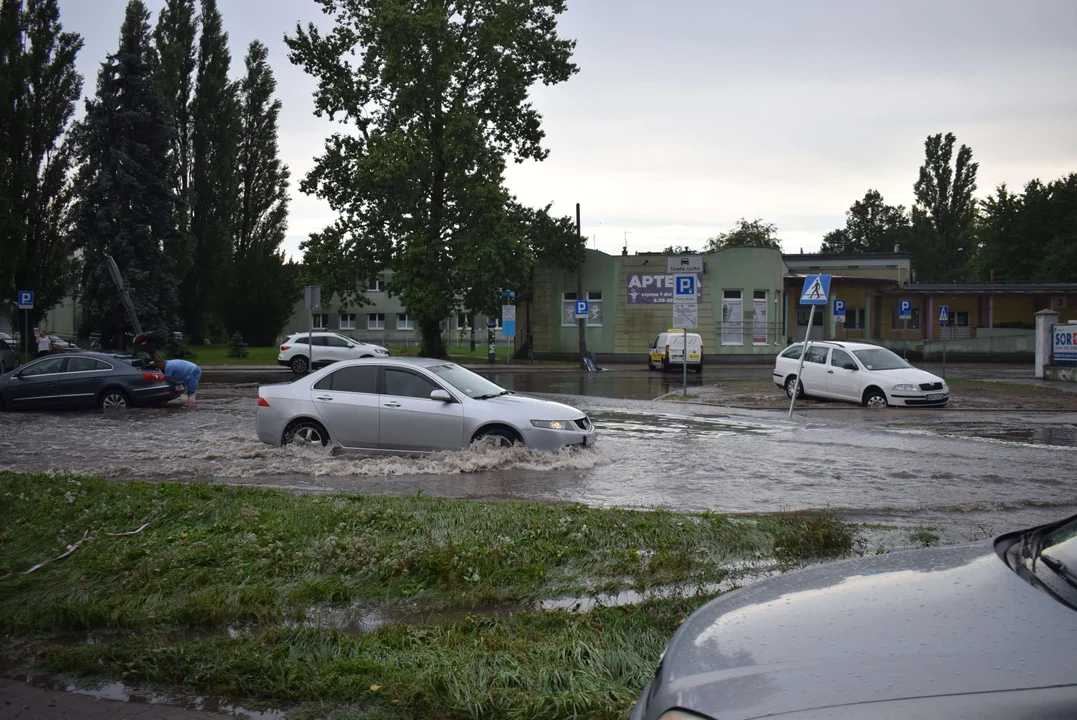 Zalane ulice w Zgierzu