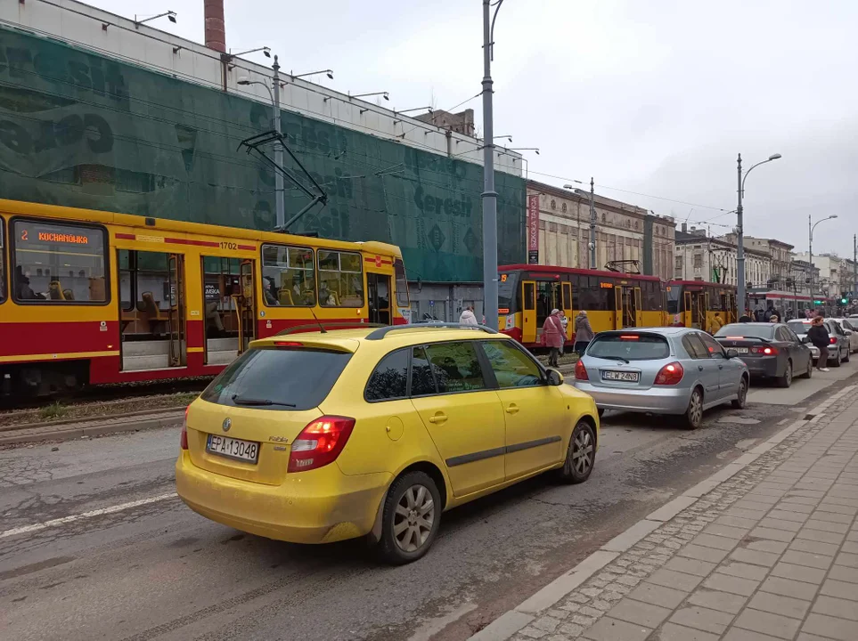 Zatrzymanie tramwajów na ul. Zachodniej