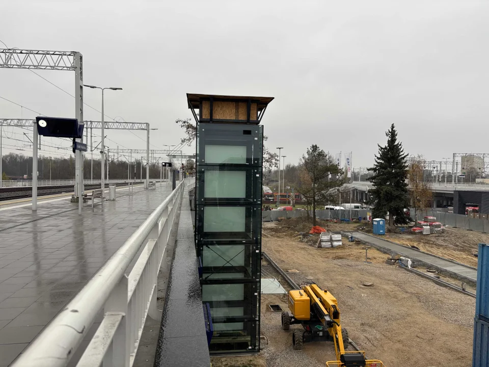 Postępy przy budowie nowego dworca kolejowego Łódź Kaliska