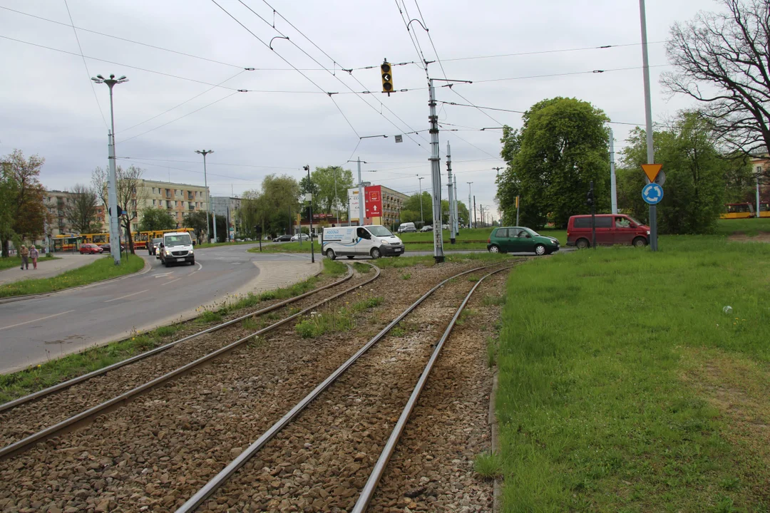 Tramwaje przy Pabianickiej w Łodzi