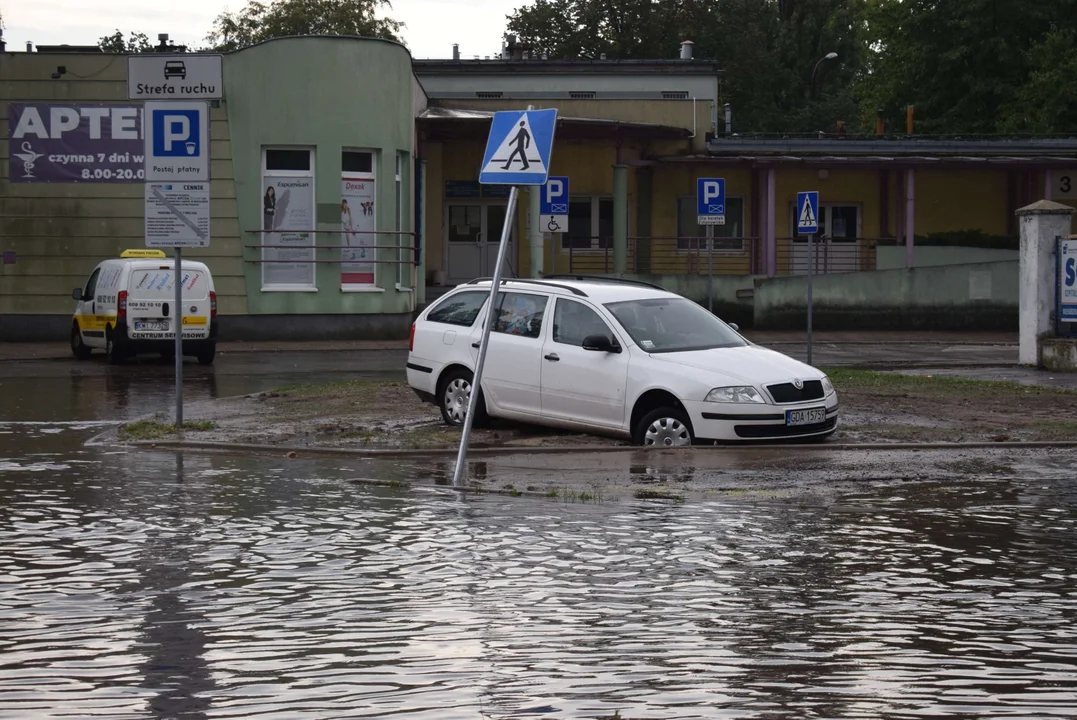 Zalane ulice w Zgierzu