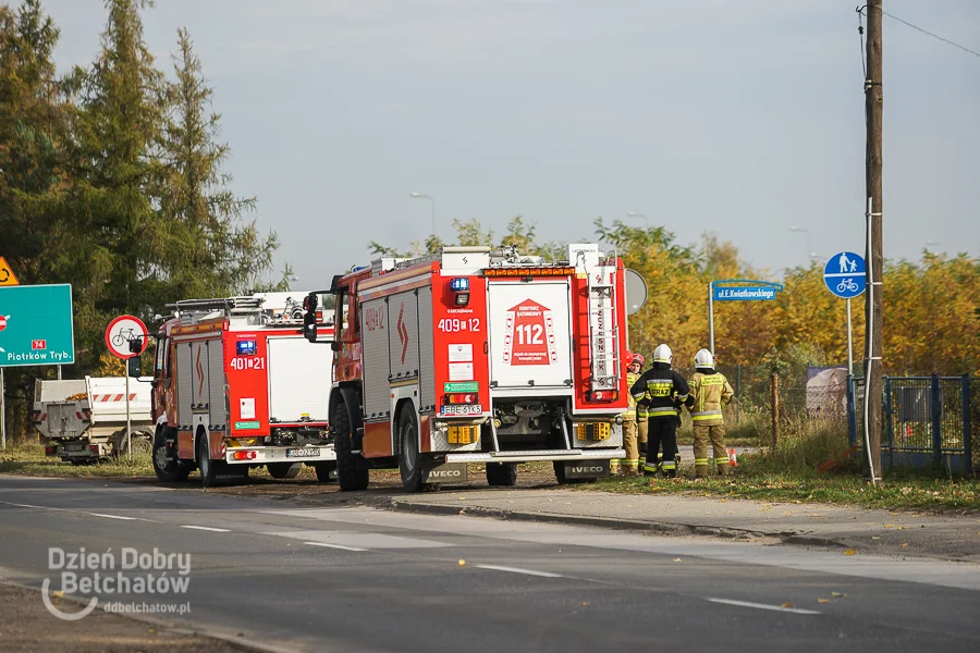 Wyciek gazu na ulicy Kwiatkowskiego w Bełchatowie