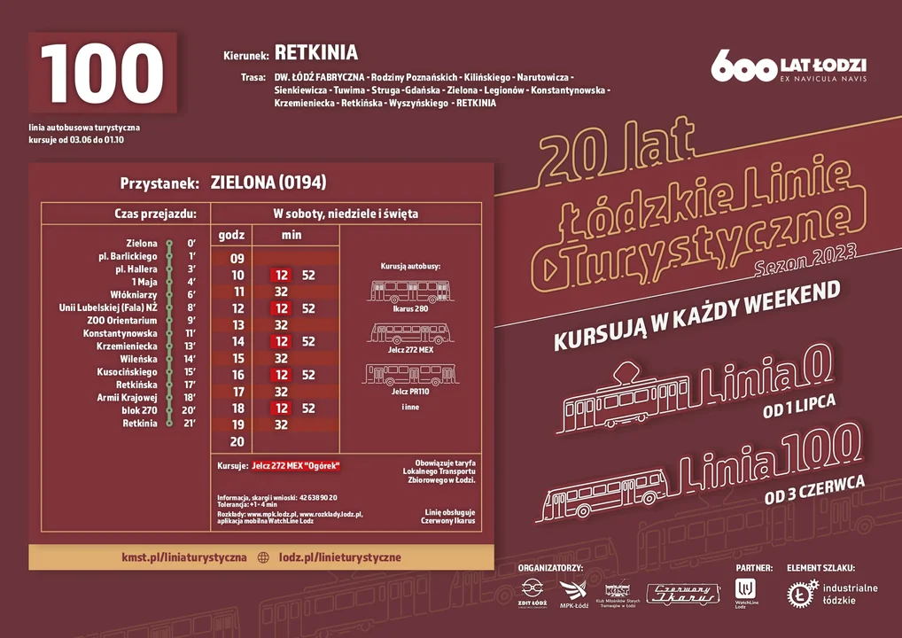 Rozkład jazdy linia 100