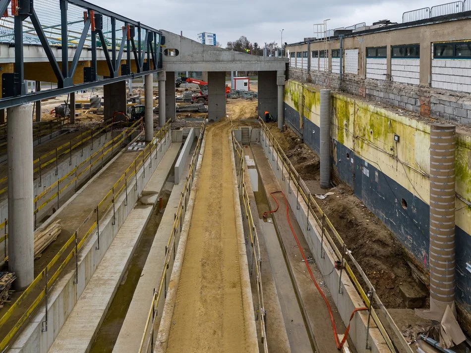 Przebudowa zajezdni tramwajowej Chocianowice - stan na marzec 2024 r.