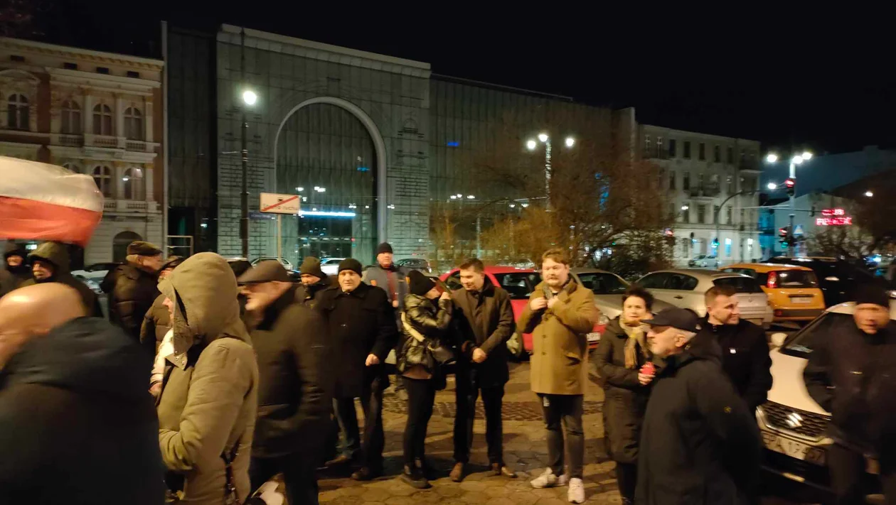 Protest pod TVP3 Łódź