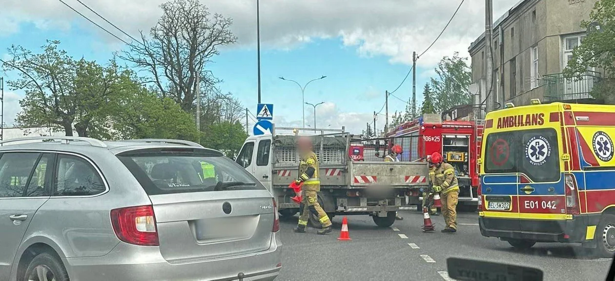 Wypadek na ul. Rudzkiej w Łodzi