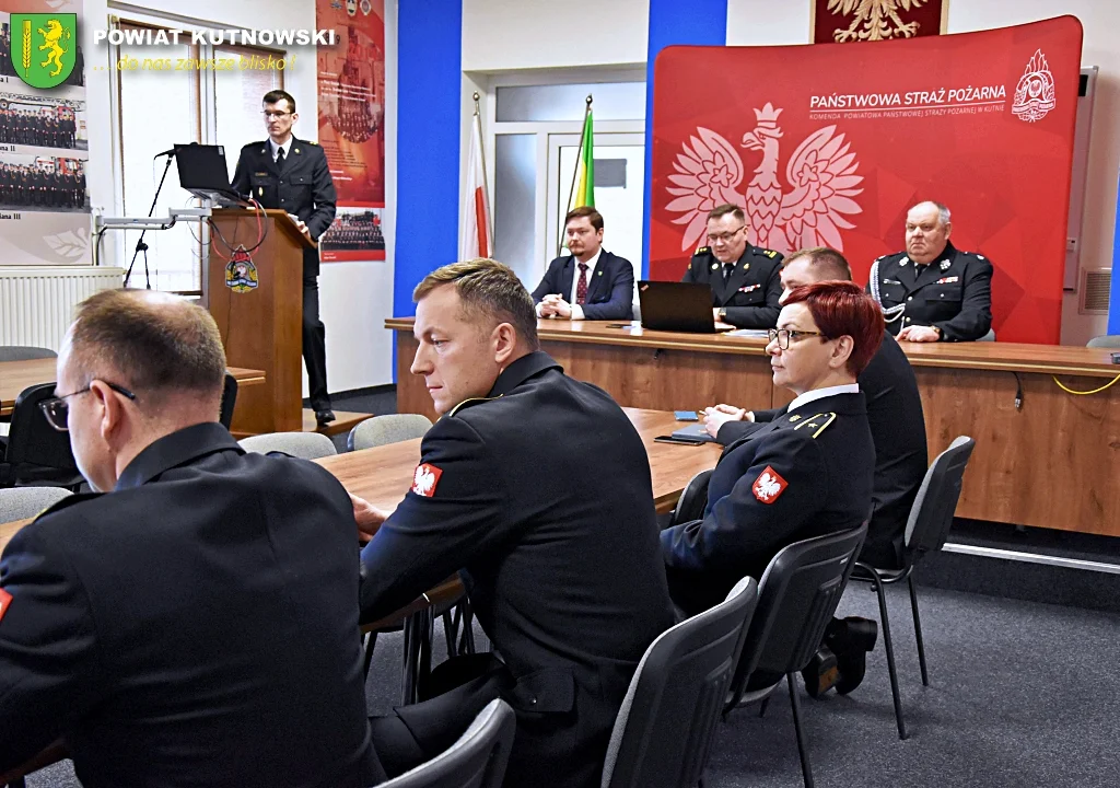 Starosta Daniel Kowalik wziął udział w naradzie rocznej KP PSP w Kutnie i OSP z powiatu kutnowskiego