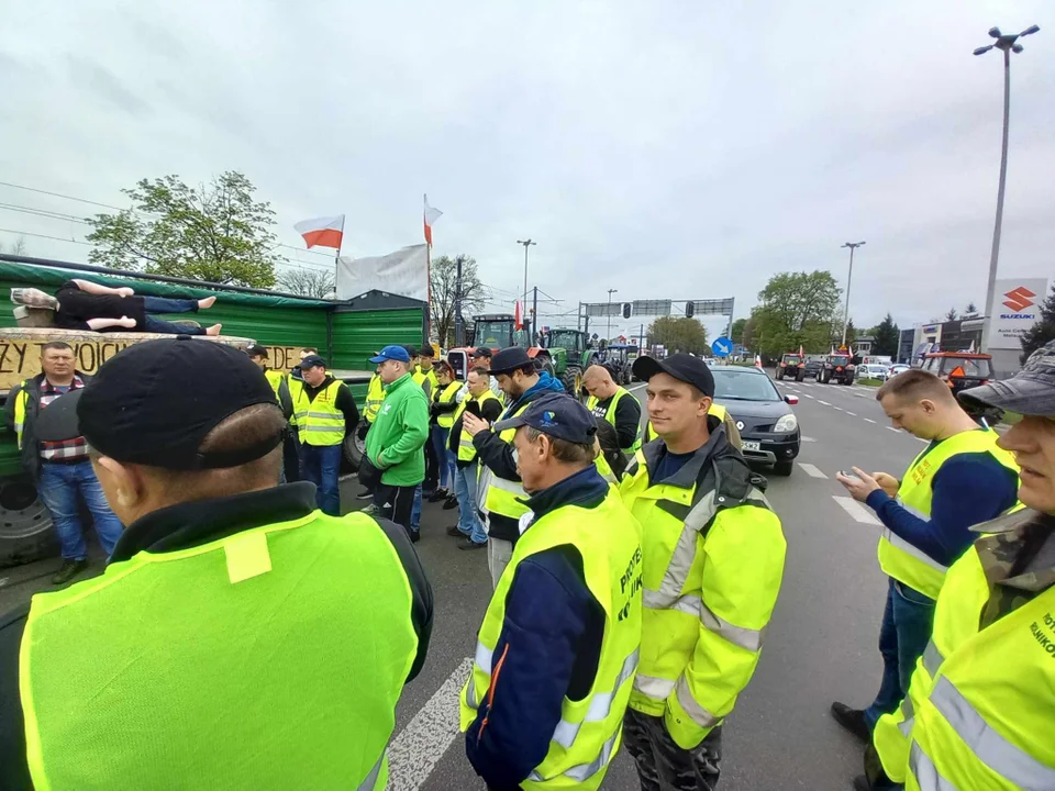 Protest Rolników Szczeńska Aleksandrowska Łódź