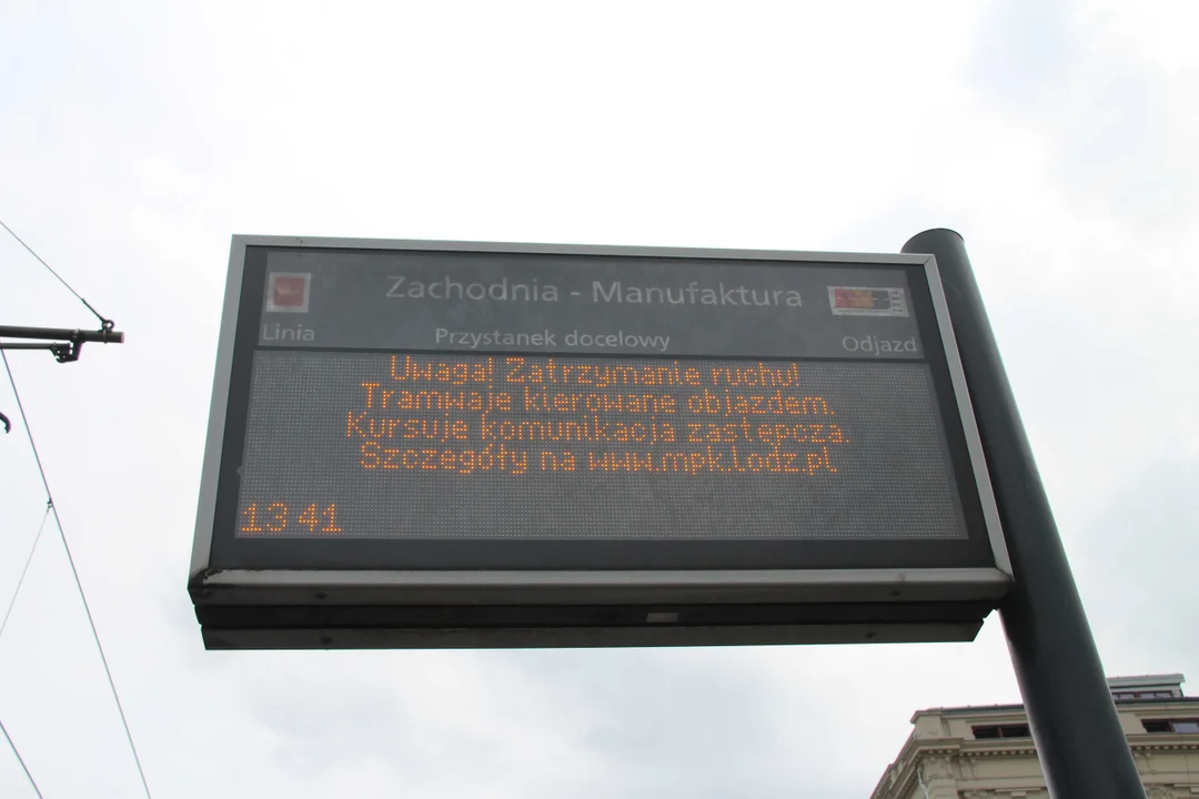 Wykolejenie tramwaju MPK Łódź na Zachodniej