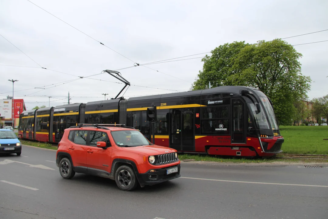 Tramwaje przy Pabianickiej w Łodzi