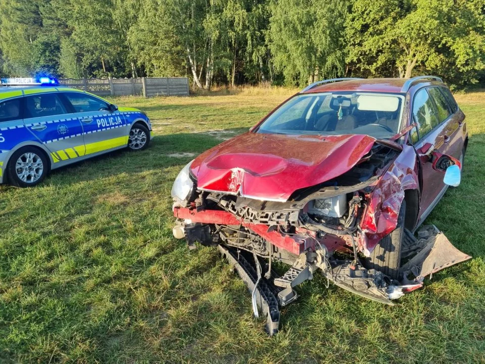 Rozpędzony citroen staranował ogrodzenie. Kierowca i pasażerowie byli kompletnie pijani [FOTO] - Zdjęcie główne