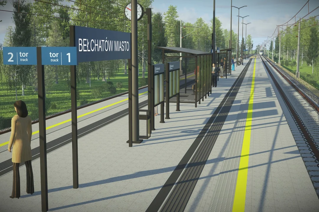 Stacje kolejowe modernizowanej linii kolejowej do Bełchatowa