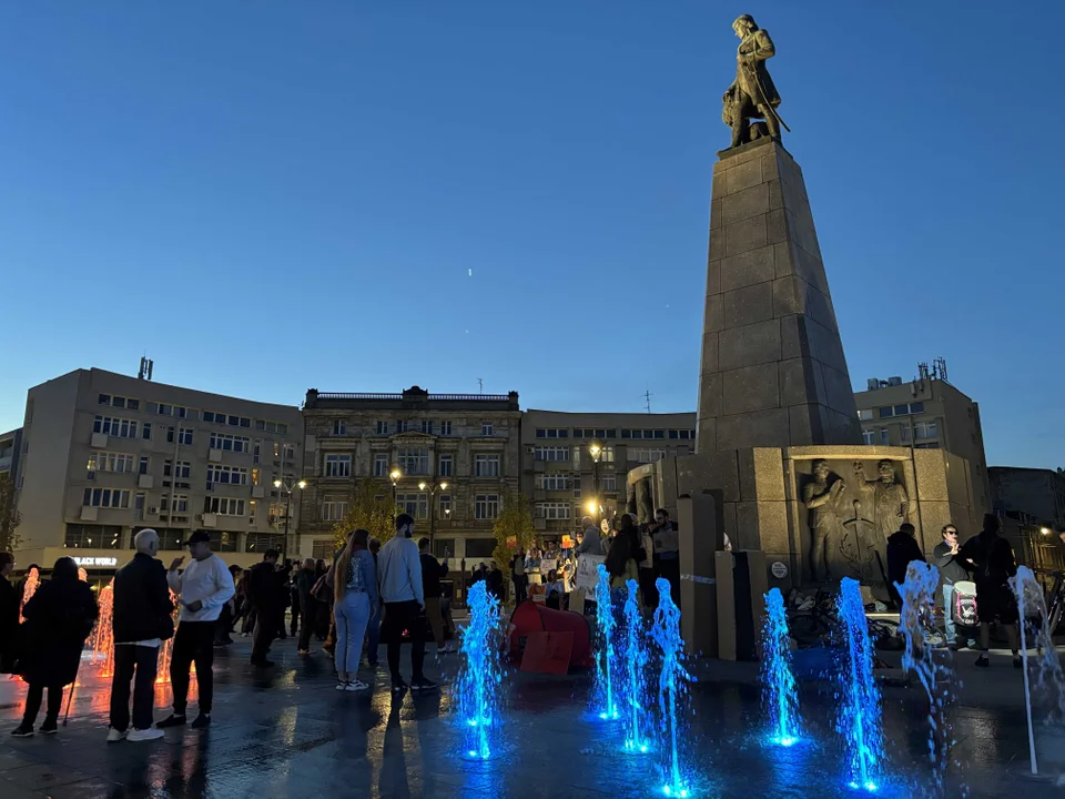 Manifestacja Łódzkiego Stowarzyszenia Lokatorów