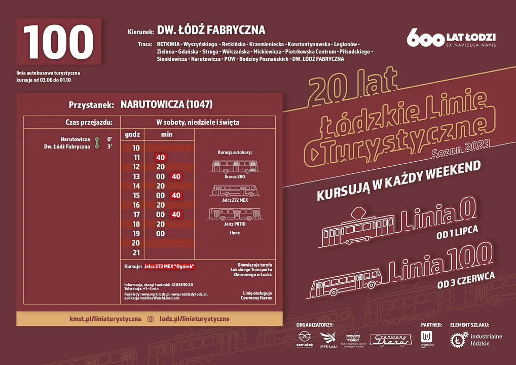 Rozkład jazdy linia 100