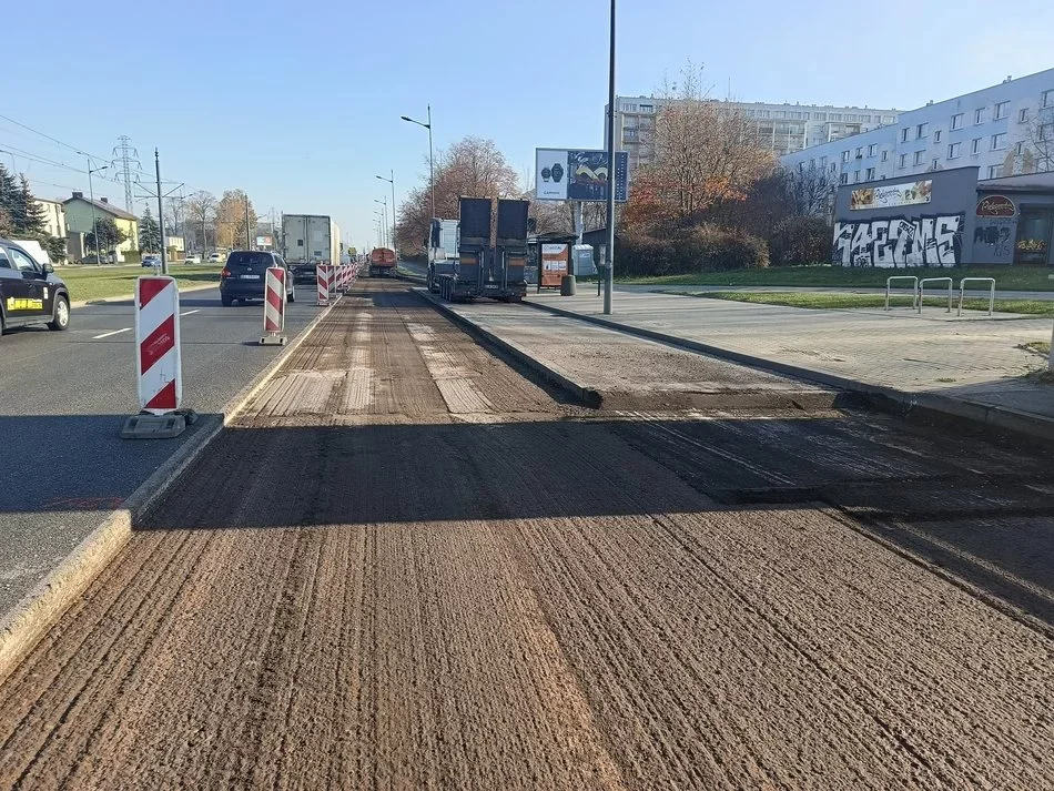 Utrudnienia na ulicy Rokicińskiej w Łodzi