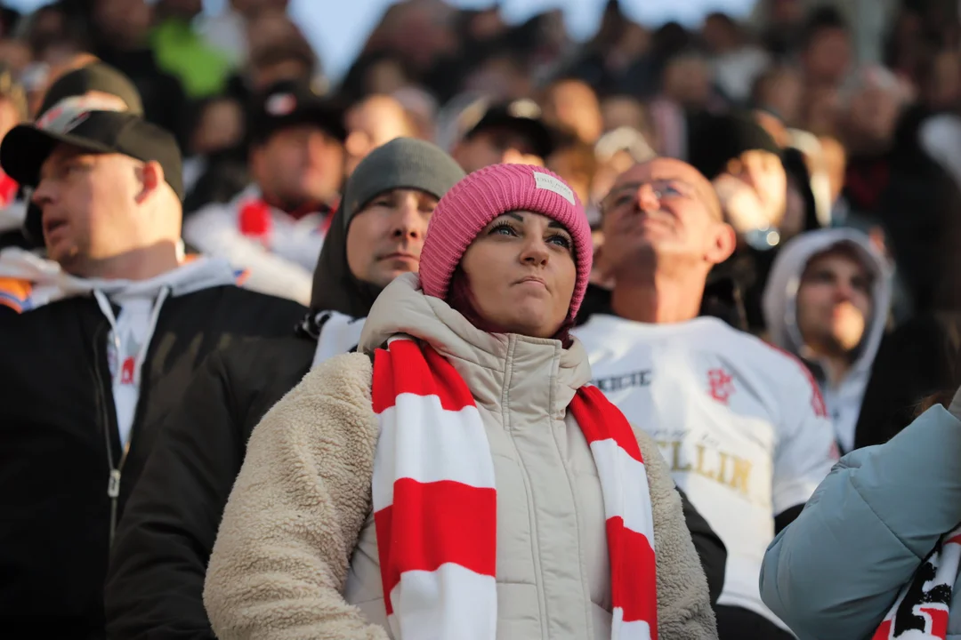 Kibice na meczu ŁKS Łódź i Ruch Chorzów