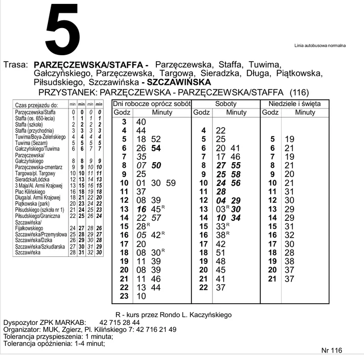 Zmiany MUK Zgierz od czerwca