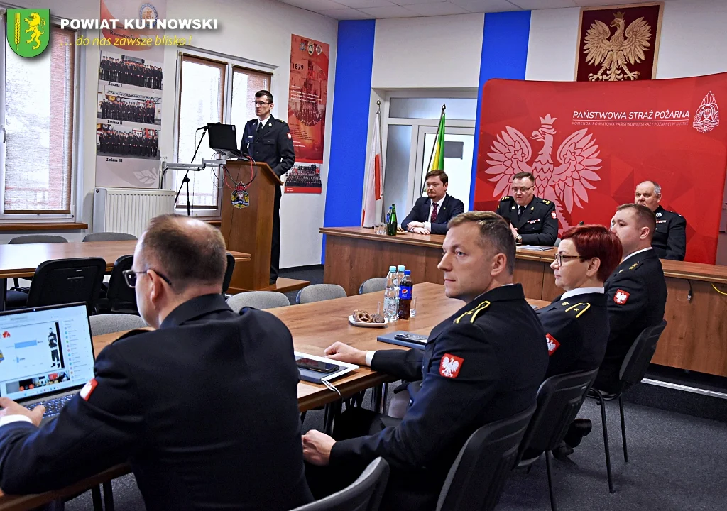 Starosta Daniel Kowalik wziął udział w naradzie rocznej KP PSP w Kutnie i OSP z powiatu kutnowskiego