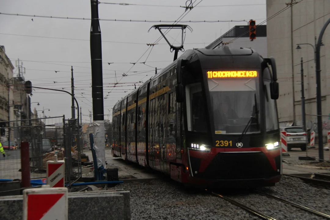 Powrót tramwajów MPK Łódź na skrzyżowanie Zachodnia/Legionów w Łodzi