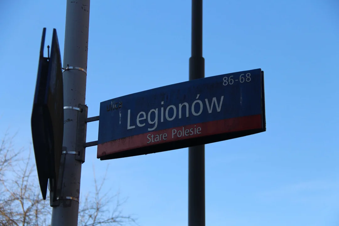 Przebudowa ulicy Legionów w Łodzi - stan na 22.11.2023 r.