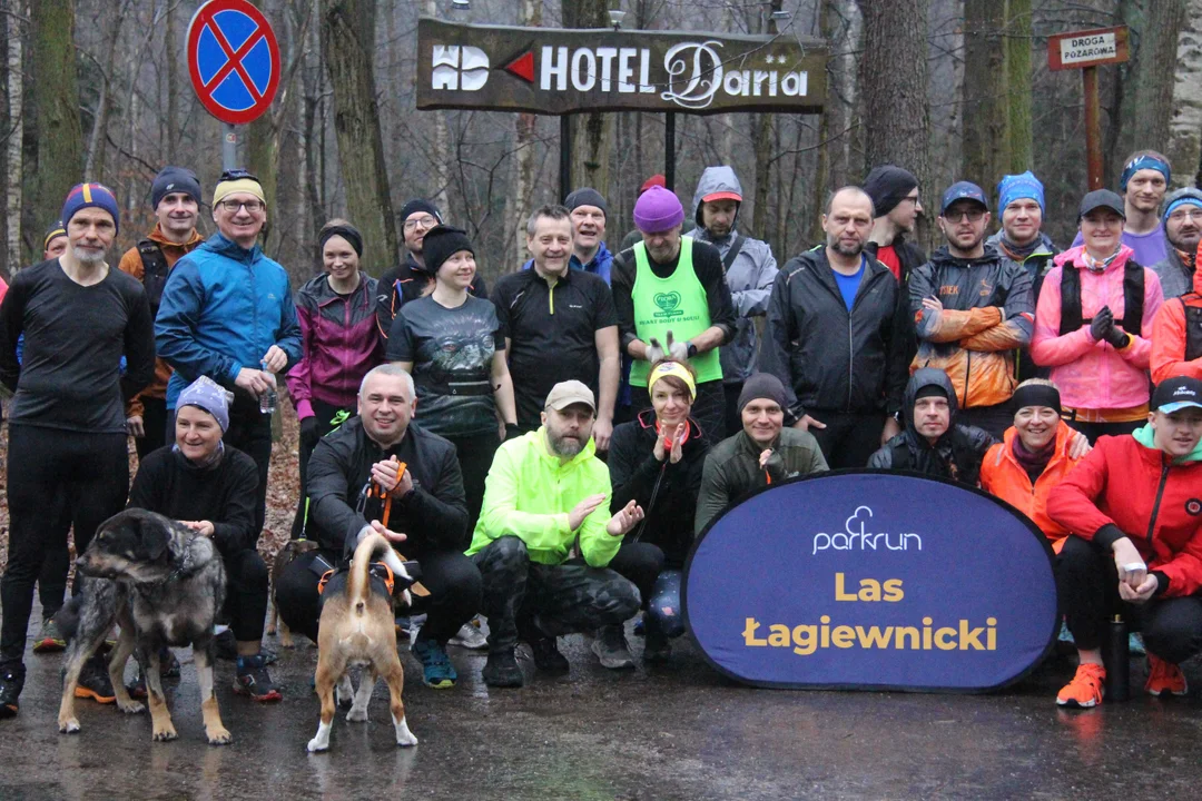 Walentynkowy parkrun w Lesie Łagiewnickim