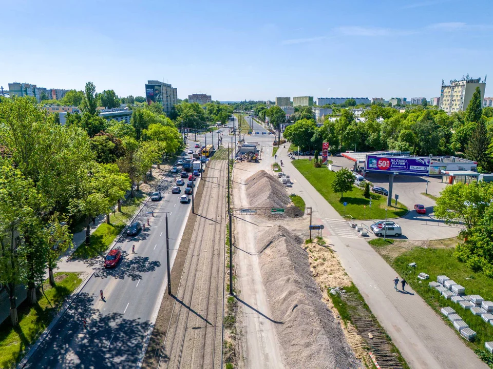 Trwa remont al. Śmigłego-Rydza od Przybyszewskiego do Dąbrowskiego