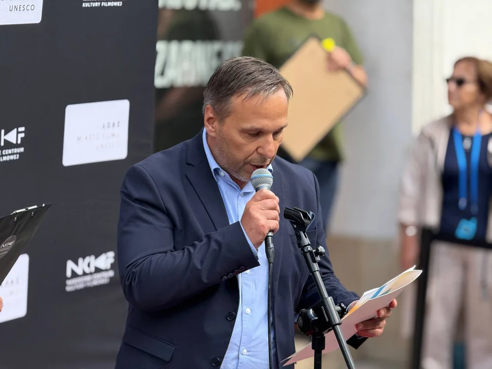 Odsłonięcie gwiazdy Andrzeja Barańskiego przy ul. Piotrkowskiej