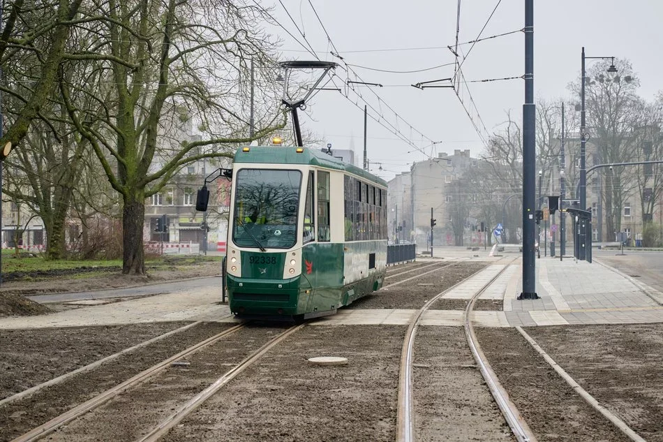 Udany przejazd techniczny tramwaju MPK Łódź na Wojska Polskiego