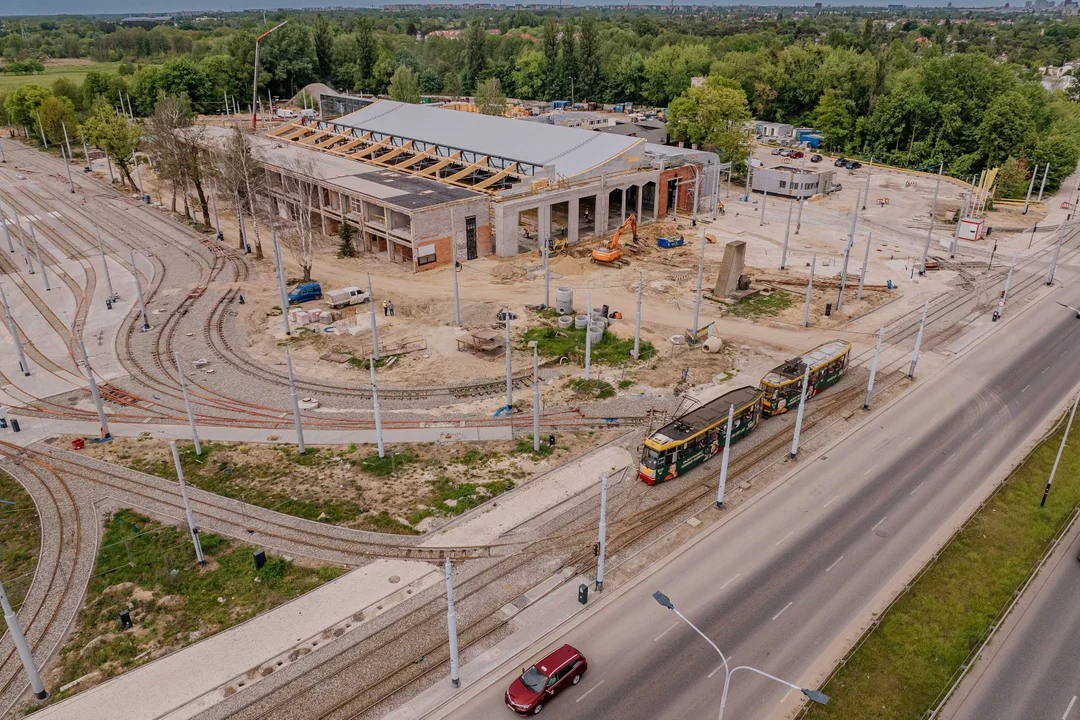 Przebudowa zajezdni tramwajowej Chocianowice - stan na maj 2024 r.