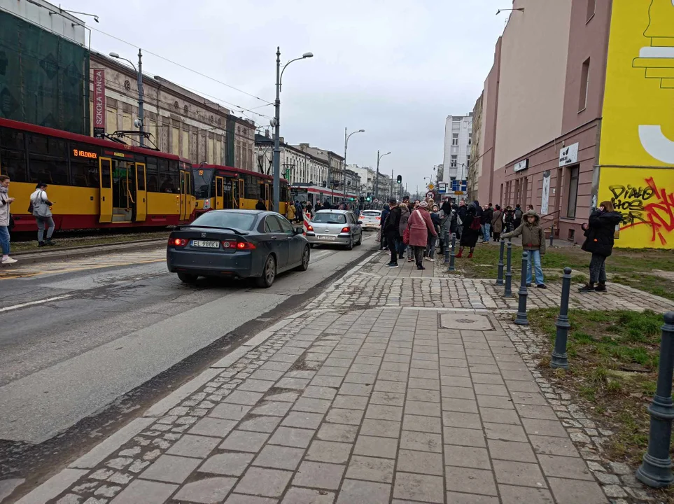 Zatrzymanie tramwajów na ul. Zachodniej