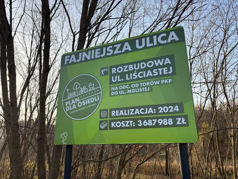 Koniec remontu ulicy Liściastej w Łodzi