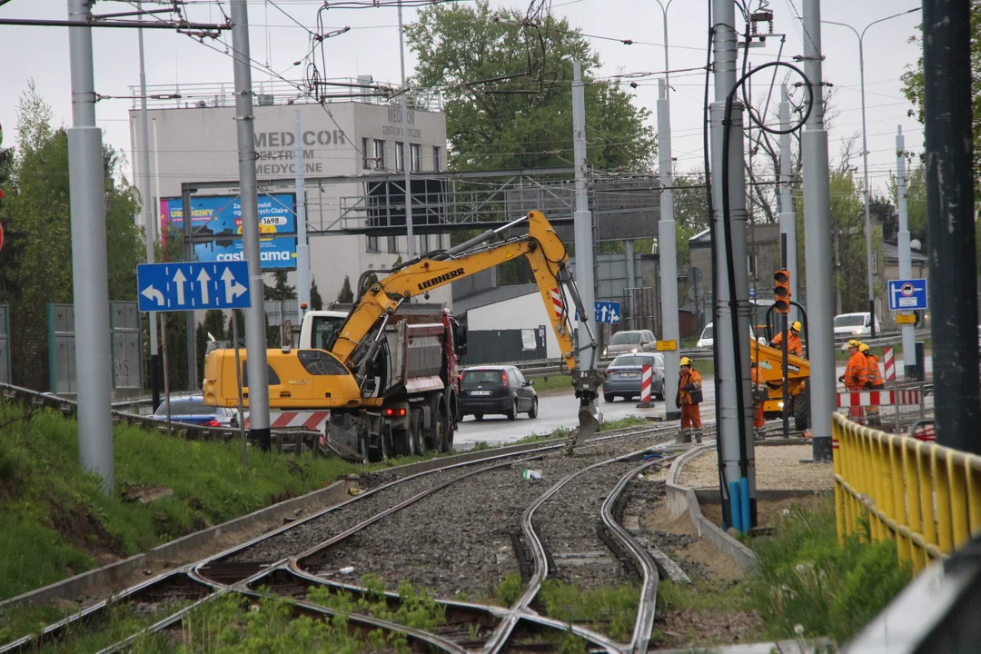 Zajezdnia tramwajowa Chocianowice w Łodzi w remoncie