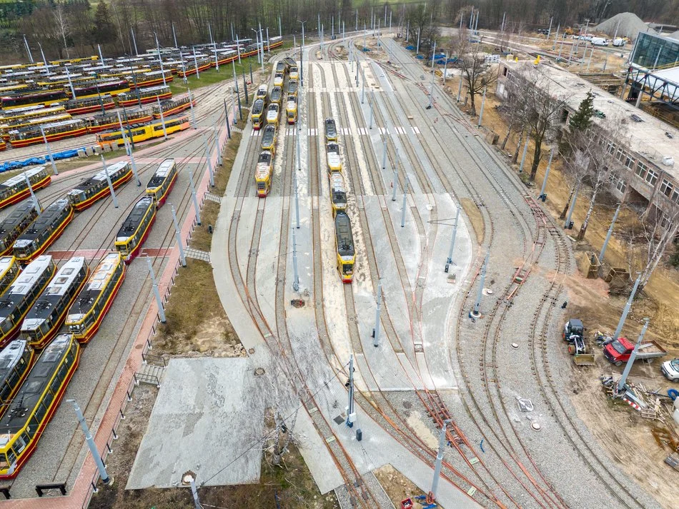 Przebudowa zajezdni tramwajowej Chocianowice - stan na marzec 2024 r.