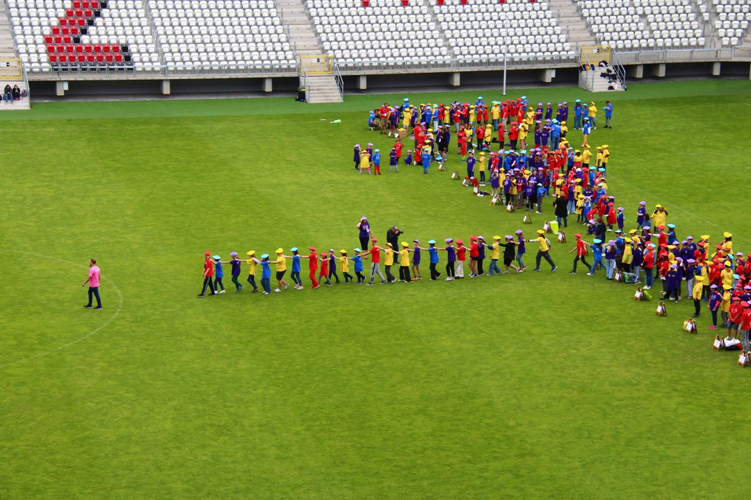 Flash mob na stadionie ŁKS Łódź im. Władysława Króla