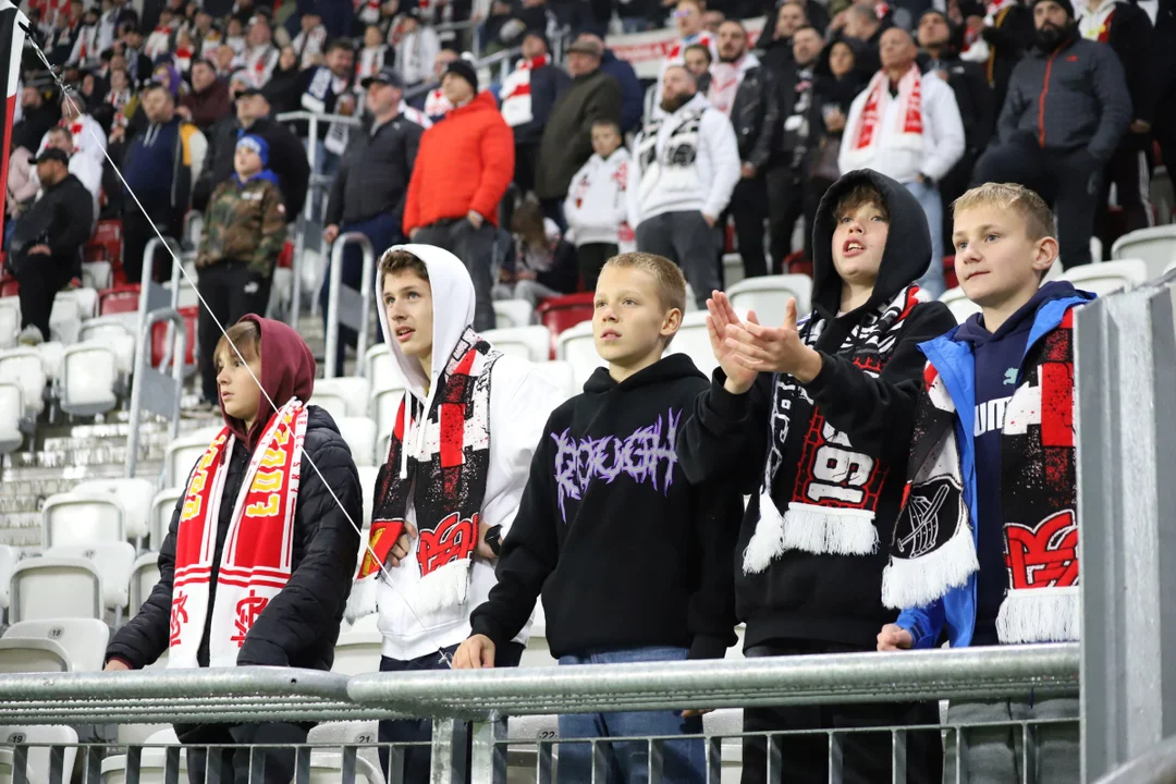 Kibice ŁKS-u Łódź podczas meczu z Górnikiem Zabrze