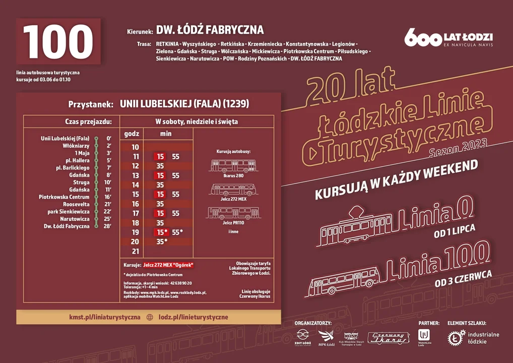 Rozkład jazdy linia 100