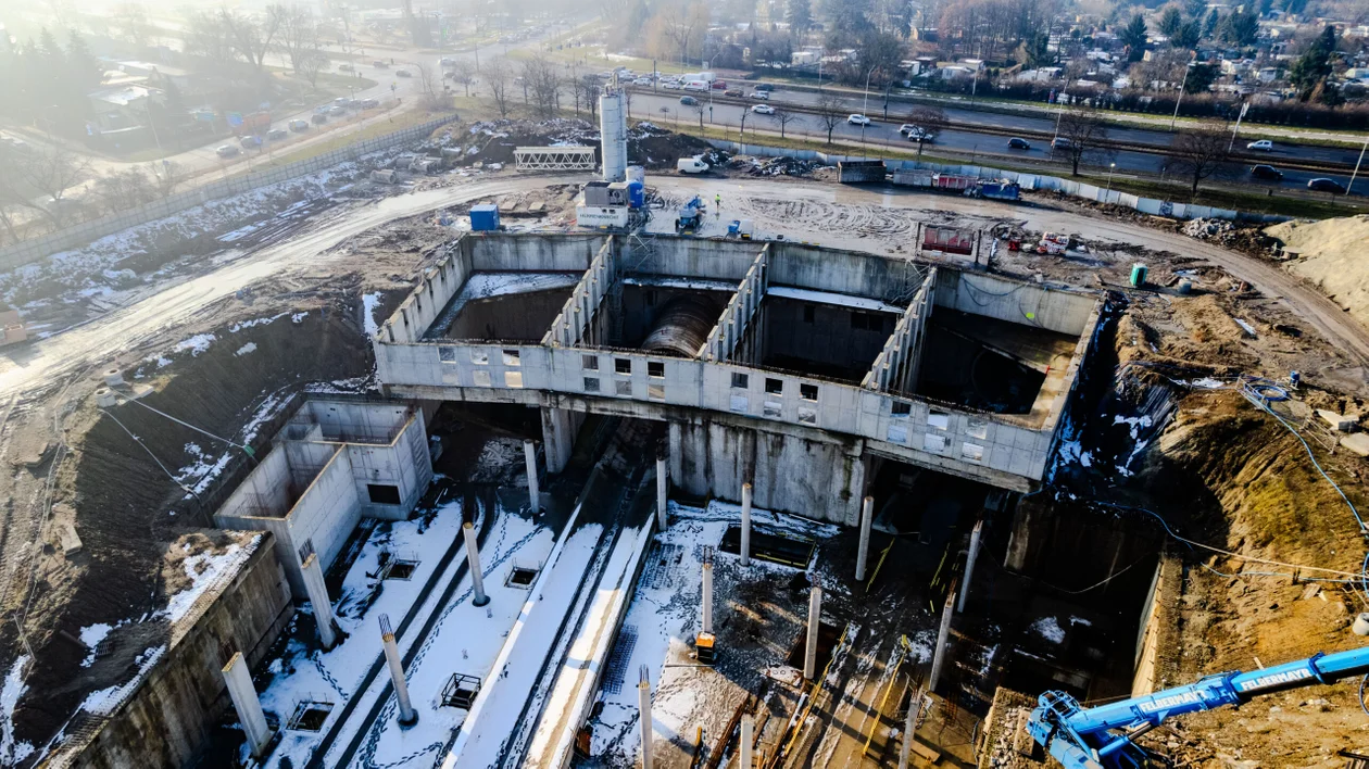 Budowa podziemnej stacji Łódź Polesie przy Ogrodowej