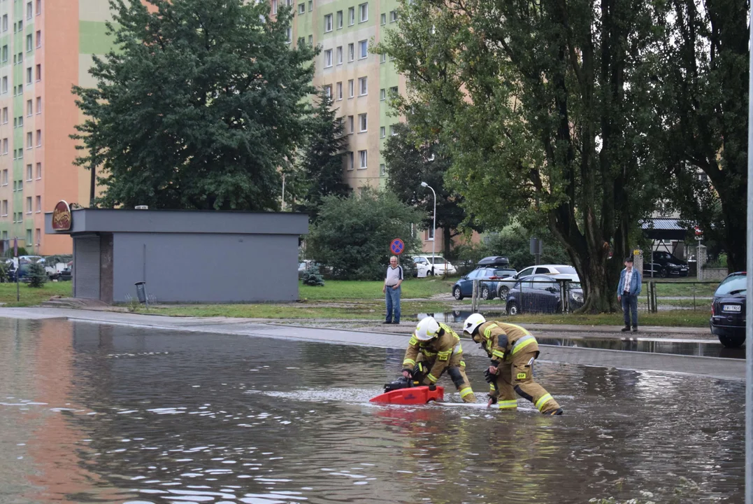 Zalane ulice w Zgierzu