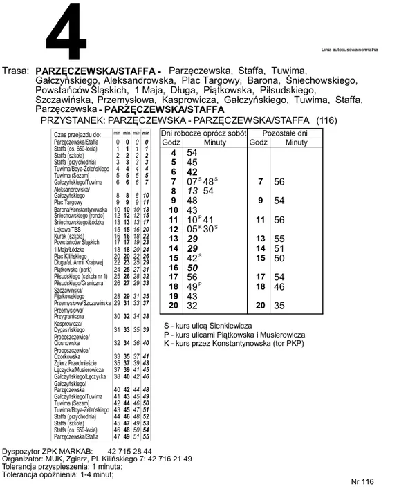 Zmiany MUK Zgierz od czerwca