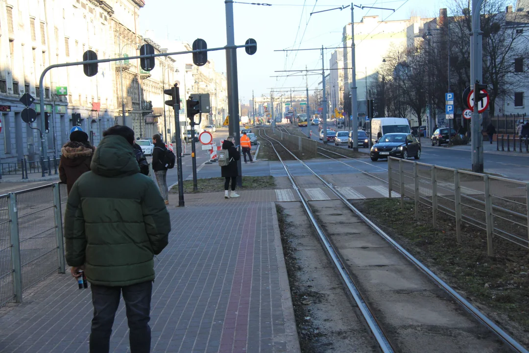 Utrudnienia dla podróżnych na Zachodniej w Łodzi