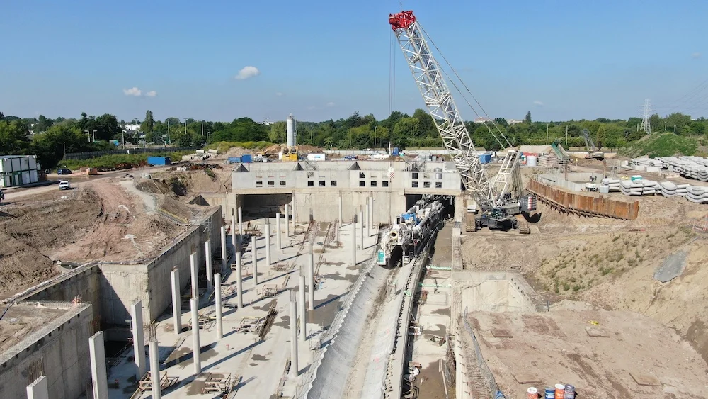 Budowa tunelu kolejowego pod Łodzią