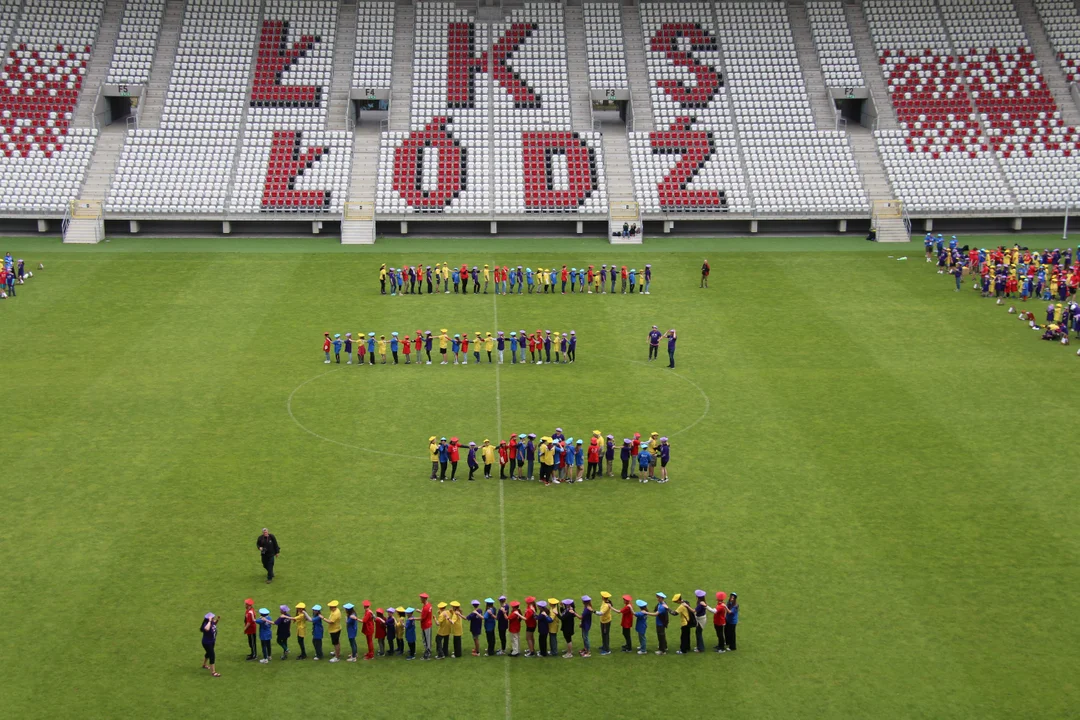 Flash mob na stadionie ŁKS Łódź im. Władysława Króla