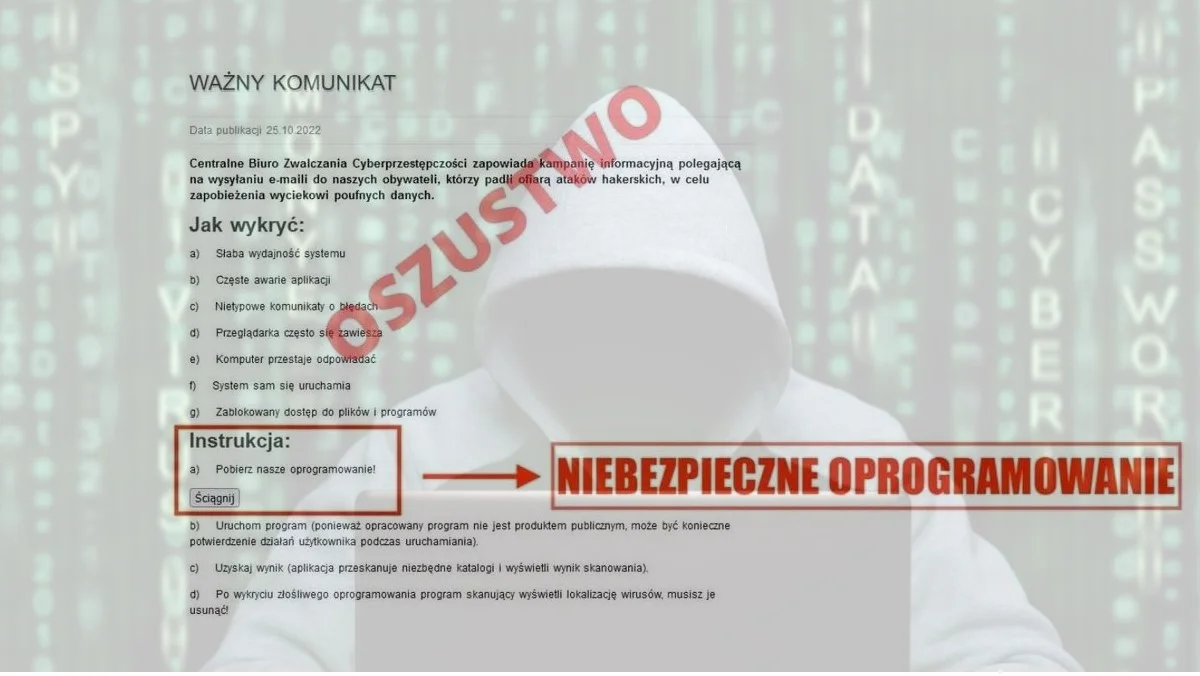 Dostałeś takiego maila z policji? Uważaj, to atak hakerski! - Zdjęcie główne