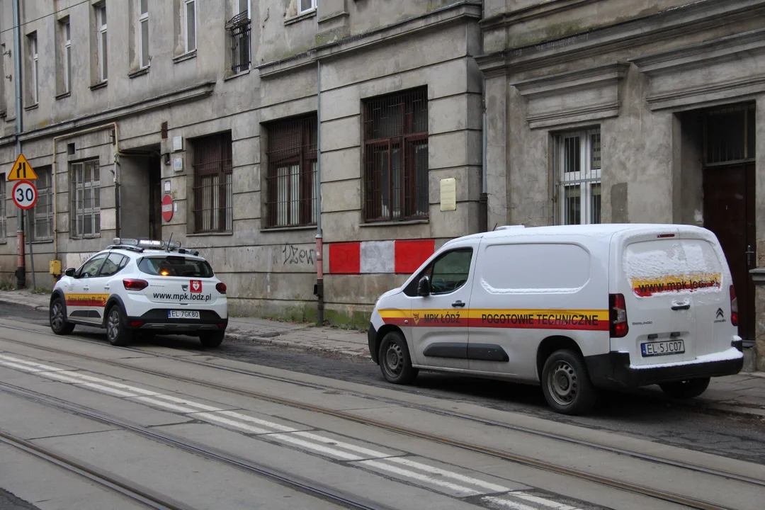 Wykolejenie tramwaju MPK Łódź na Bałutach