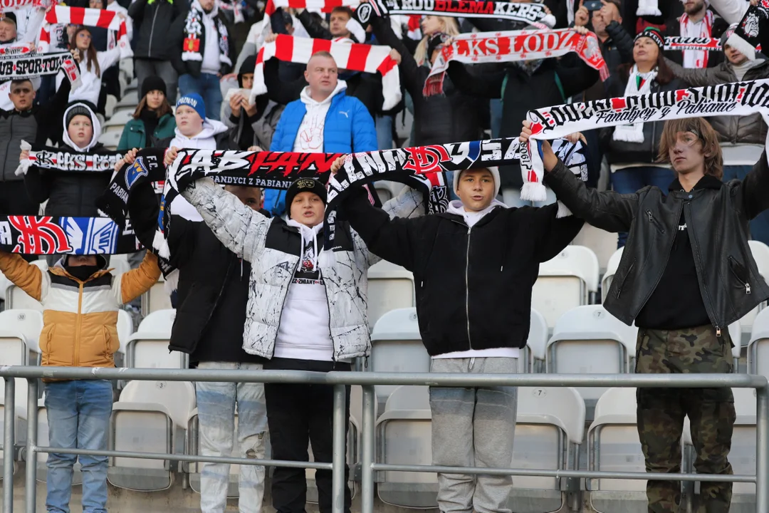 Kibice na meczu ŁKS Łódź i Ruch Chorzów