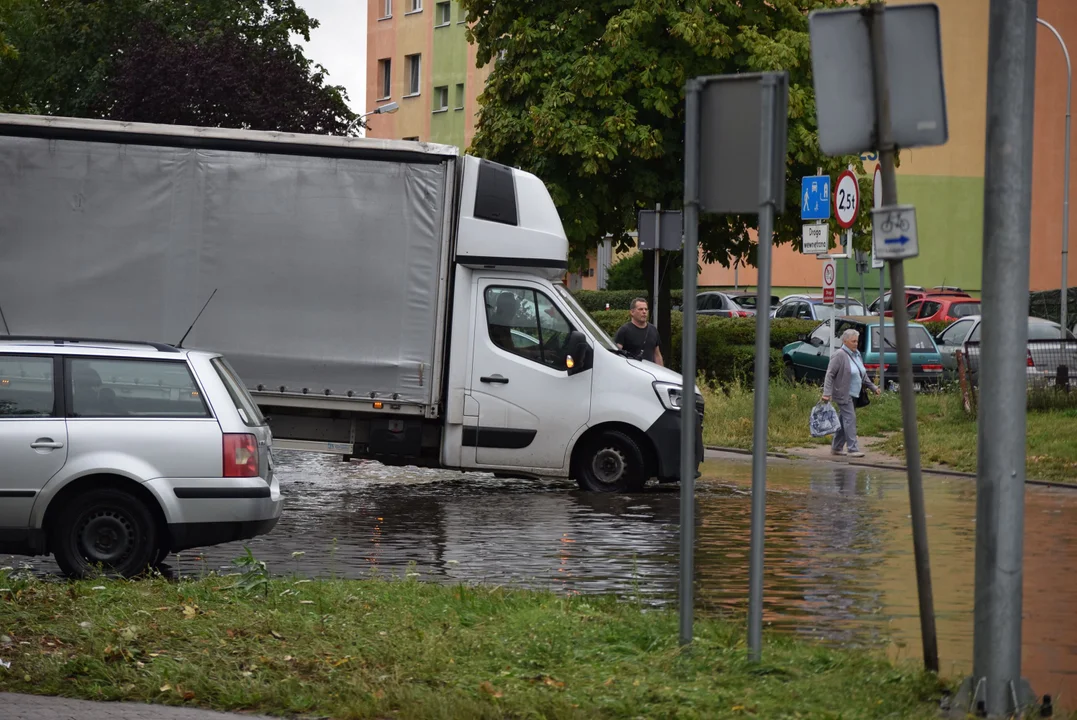 Zalane ulice w Zgierzu