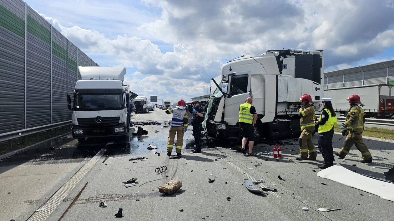 Wypadek na A1 w Łódzkiem