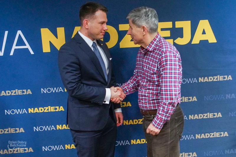 Sławomir Mentzen na spotkaniu w hotelu Wodnik